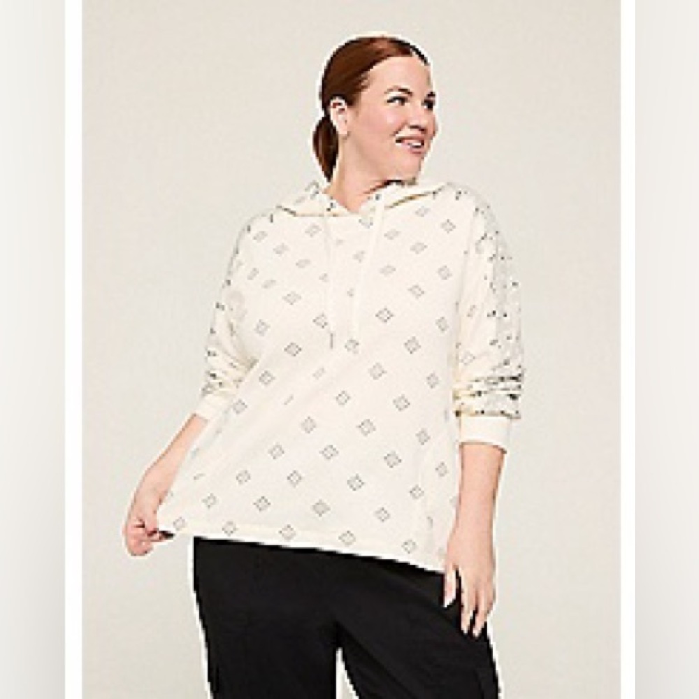 Lane Bryant 14/16 LIVI French Terry Printed Hoodie